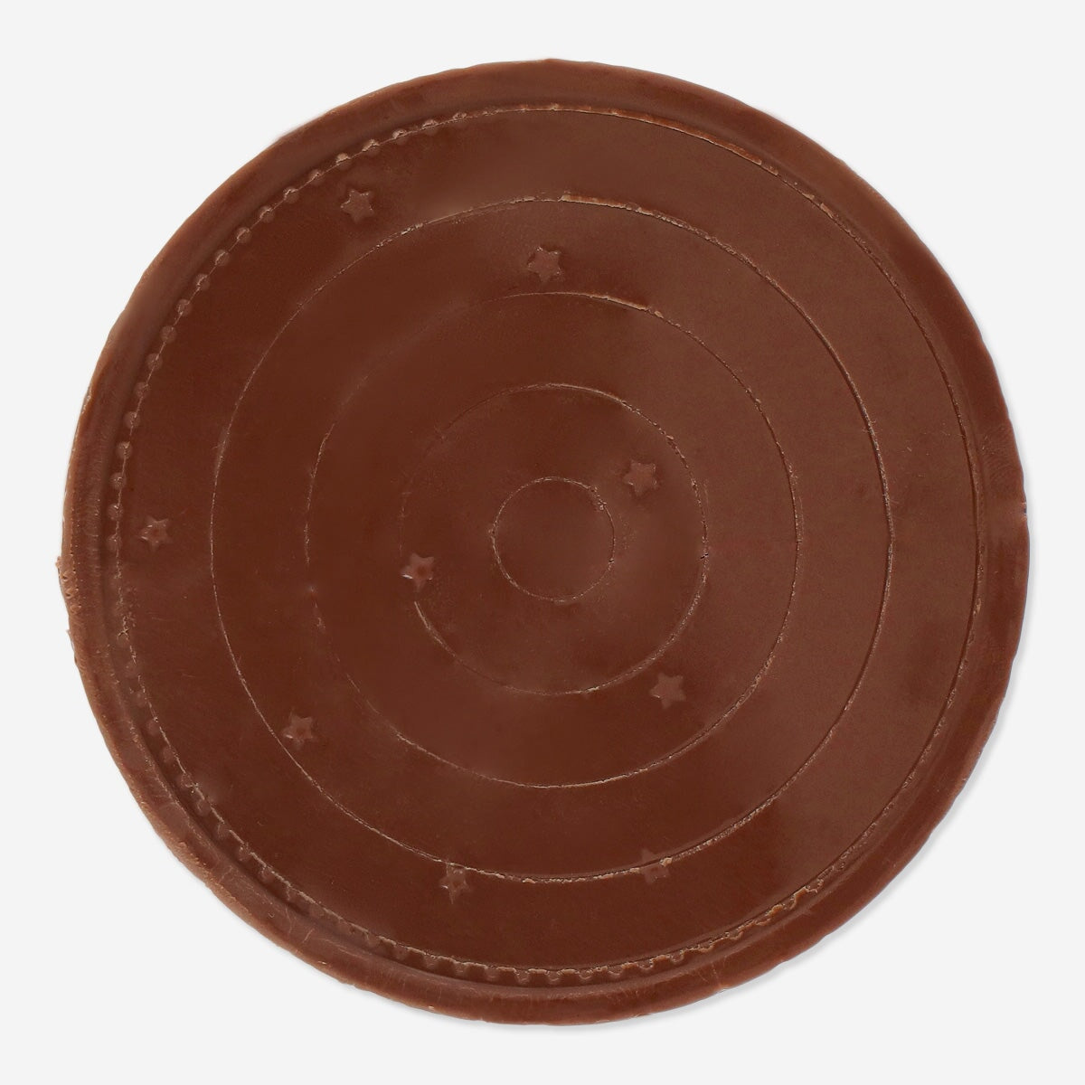 Big Christmas chocolate coin from Flying Tiger Copenhagen, wrapped in festive foil, ideal for holiday treats and decorations.