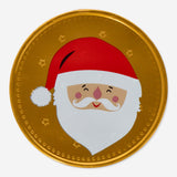 Big Christmas chocolate coin from Flying Tiger Copenhagen, wrapped in festive foil, perfect for holiday treats and decorations.