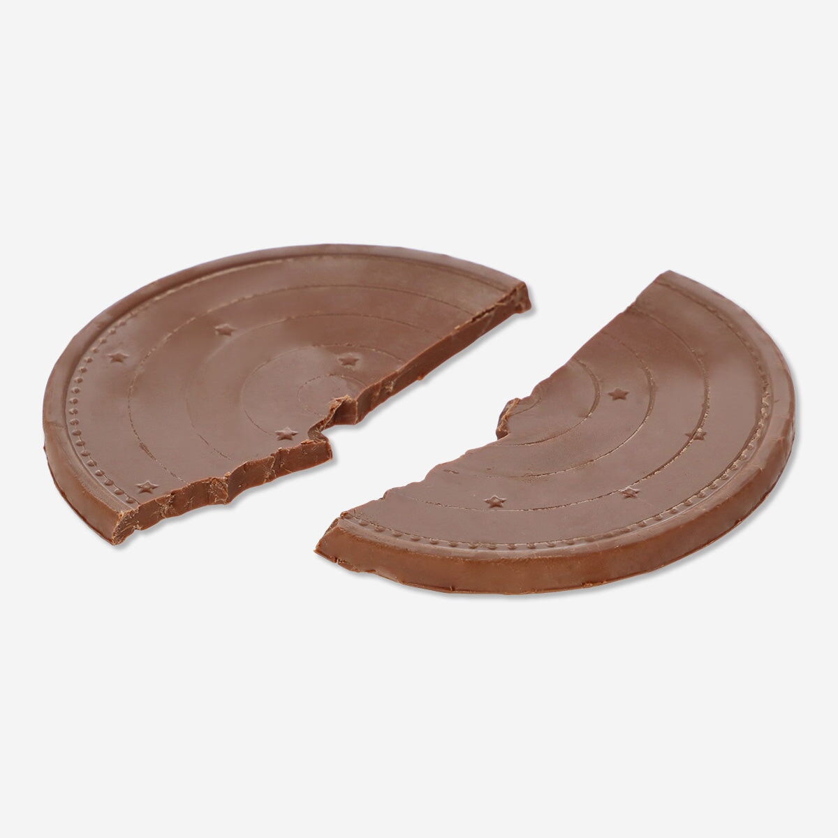 Big Christmas chocolate coin from Flying Tiger Copenhagen, wrapped in festive foil, perfect for holiday treats and decorations.