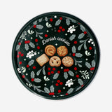 Flying Tiger Copenhagen butter cookies in a decorative tin box, showcasing golden baked cookies on a white background.