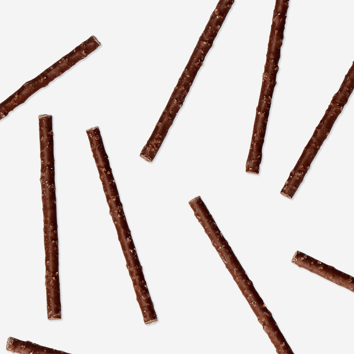 Chocolate sticks with popping candy by Flying Tiger Copenhagen, showing crispy chocolate treats with colorful popping candy pieces.