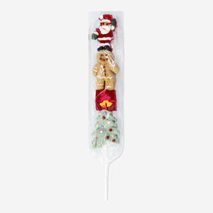 Christmas marshmallows and gummies on a stick from Flying Tiger Copenhagen, colorful festive treats arranged for holiday snacking.