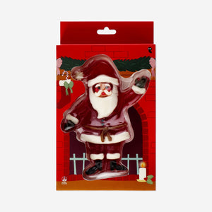 Giant Santa gummy candy from Flying Tiger Copenhagen, colorful Christmas-shaped edible treat on a white background.