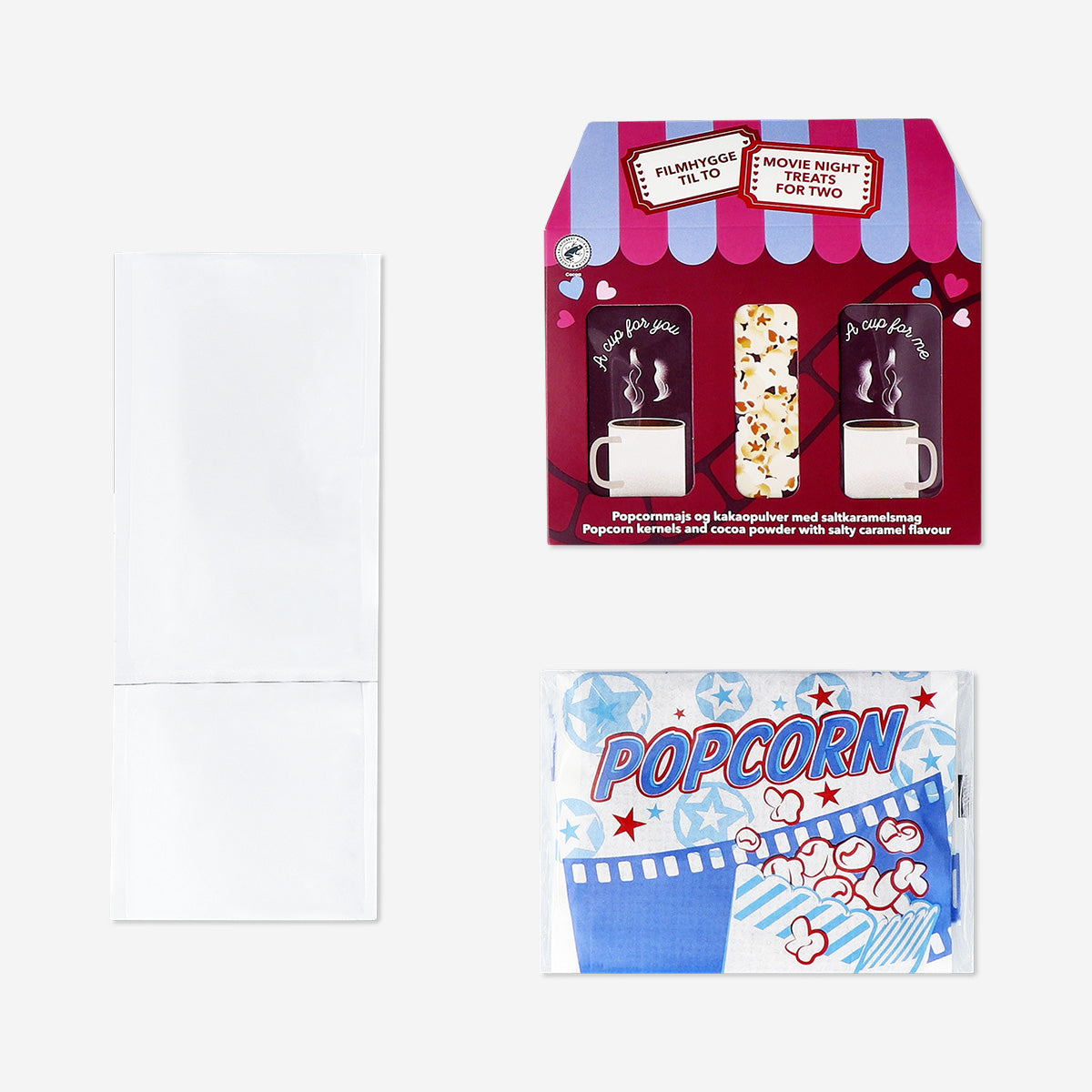 Movie night kit with hot chocolate and popcorn - Flying Tiger Copenhagen