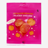 Peachy Dreams food from Flying Tiger Copenhagen featuring colorful peach-shaped candy or snack in bright packaging.