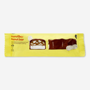 Flying Tiger Copenhagen peanut chocolate bar, a sweet snack with crunchy peanuts and smooth chocolate coating.