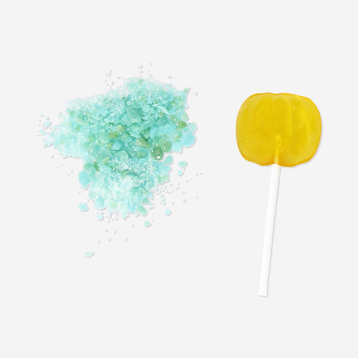 Popping pumpkin lollipop by Flying Tiger Copenhagen with sour raspberry flavor, bright orange pumpkin-shaped candy on a stick.