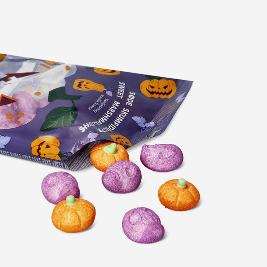 Marshmallow con zucca e teschi - gusto vaniglia