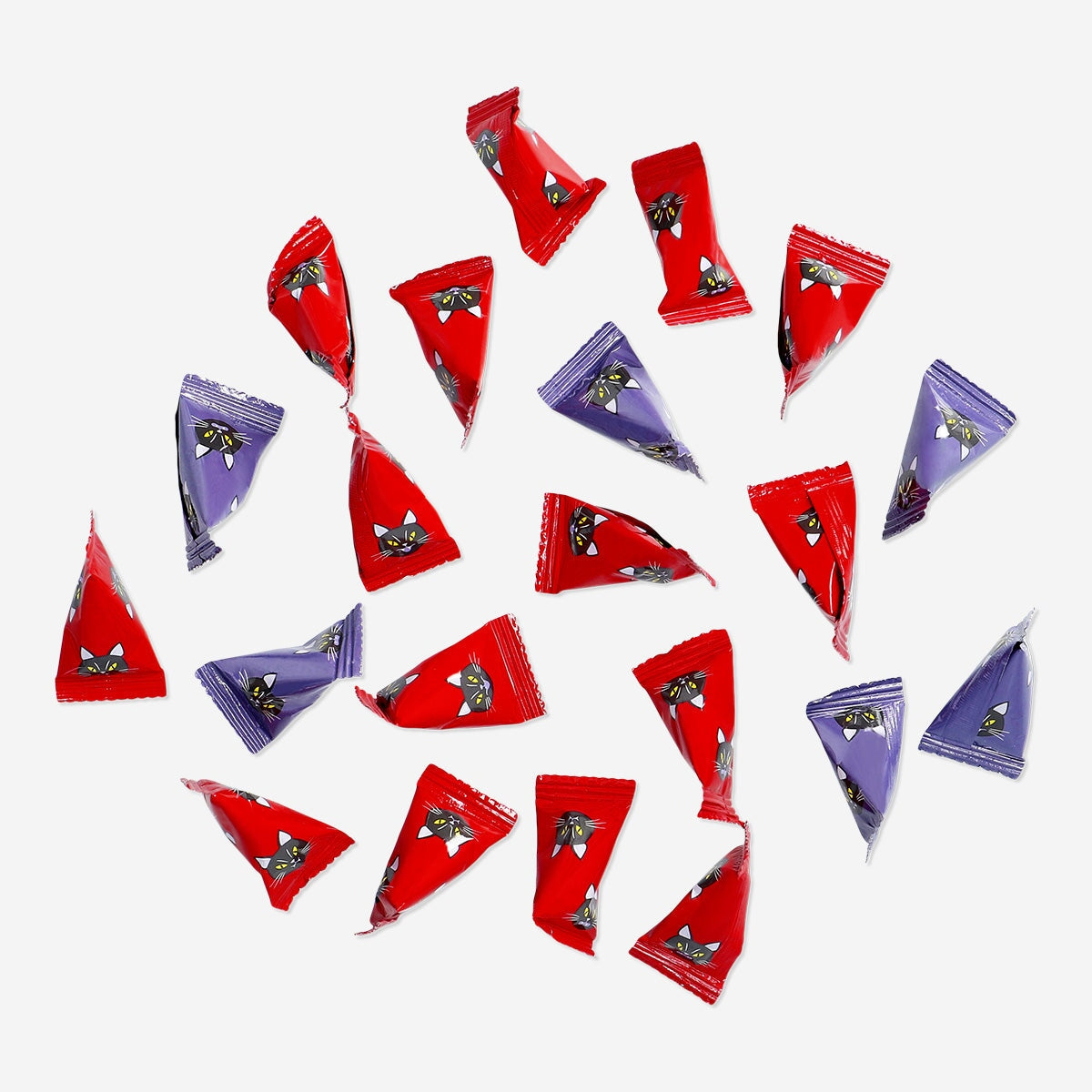 Flying Tiger Copenhagen sour popping candy in colorful packaging, showing the vibrant, tangy candy pieces inside the food product.