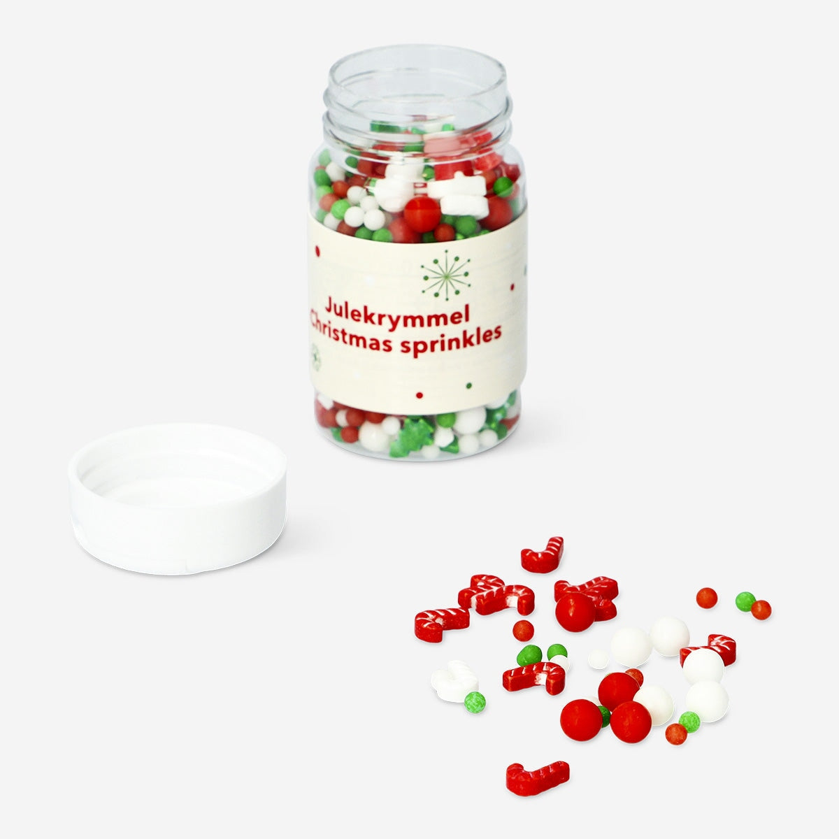 Star sprinkle mix from Flying Tiger Copenhagen, colorful edible star-shaped sprinkles for baking and decorating desserts.