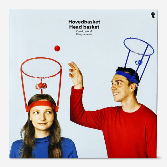 Adjustable head basket game for 2 players