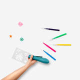 Electronic blowing pen with stencils