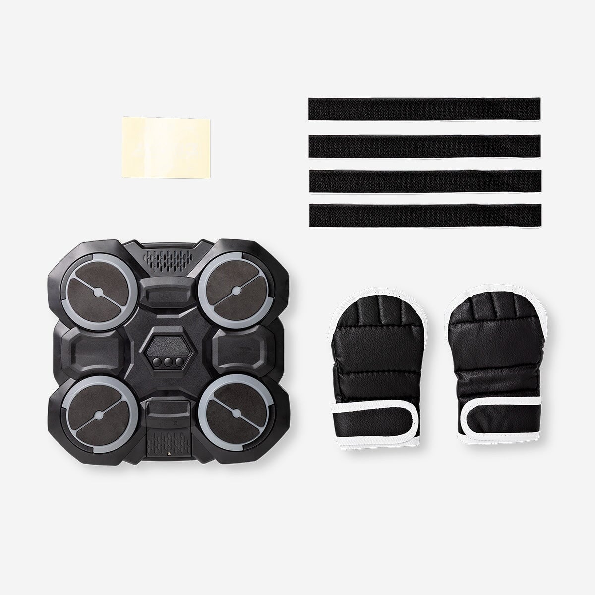 Electronic boxing pad gadget from Flying Tiger Copenhagen with digital display and colorful design for boxing training and fitness.
