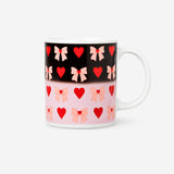 Magic colour changing mug with hearts - 320 ml