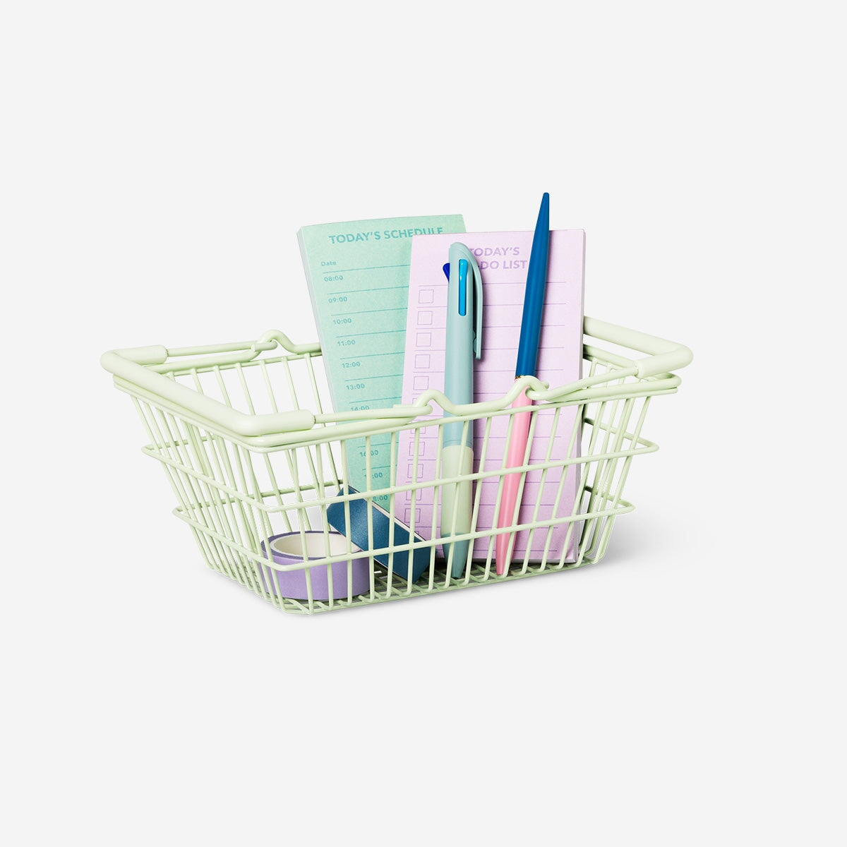 Mini Green Shopping Basket – Fun Organizer for Home & Office