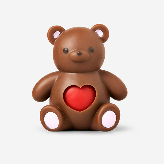 Press me toy - Brown bear with red heart