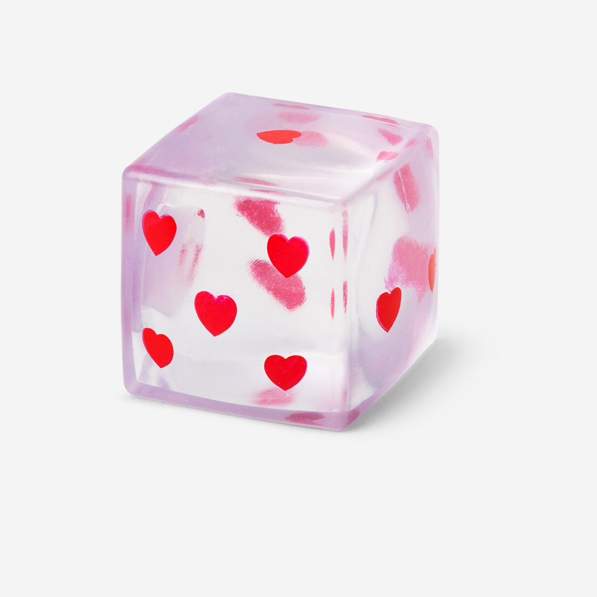 Press me toy - Dice with red hearts