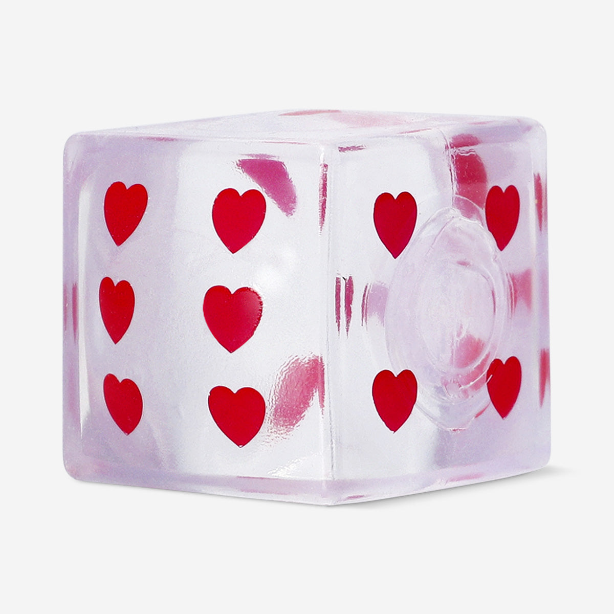 Press me toy - Dice with red hearts