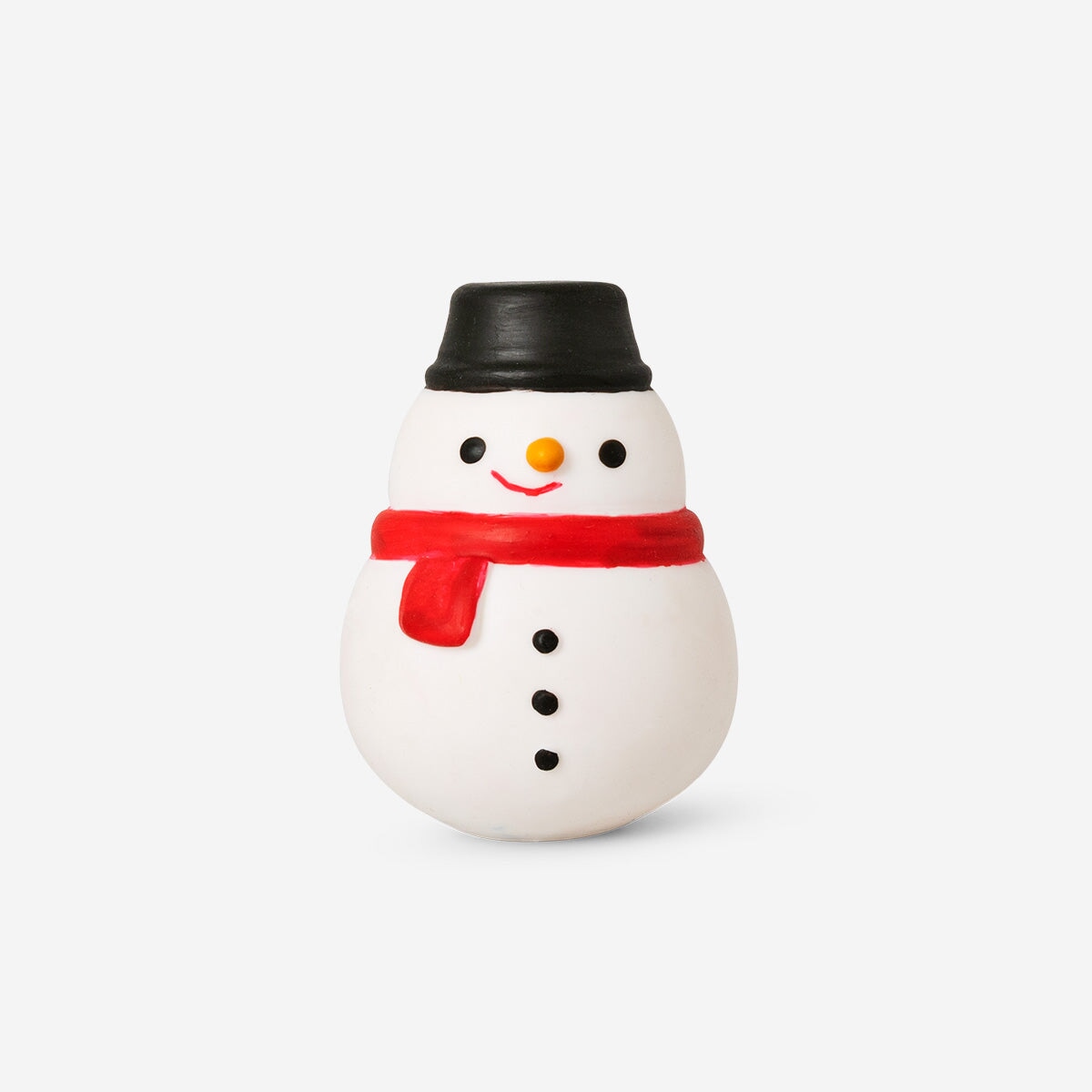 Flying Tiger Copenhagen press me toy snowman gadget with a cheerful snowman design, perfect for fun interaction and play.