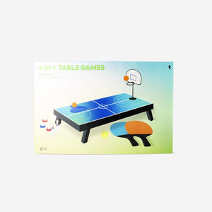 Flying Tiger Copenhagen 4-in-1 table games set, 51 cm, featuring multiple game options on a compact wooden tabletop.