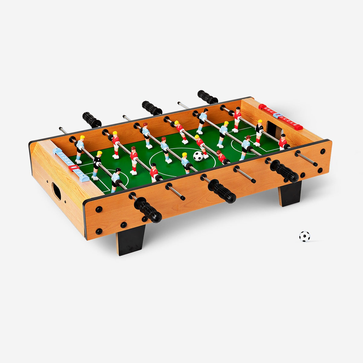Flying Tiger Copenhagen football game with colorful game pieces and a small soccer-themed playing surface.