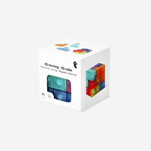 Magnetic IQ Cube puzzle game by Flying Tiger Copenhagen, featuring colorful interconnected magnetic blocks for brain teasing fun.