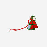 Flying Tiger Copenhagen IQ puzzle game with Christmas tree design and key ring, perfect for holiday gift or festive decoration.