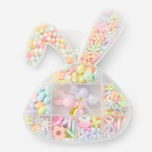 Kralenset met koord - Pastelkleuren