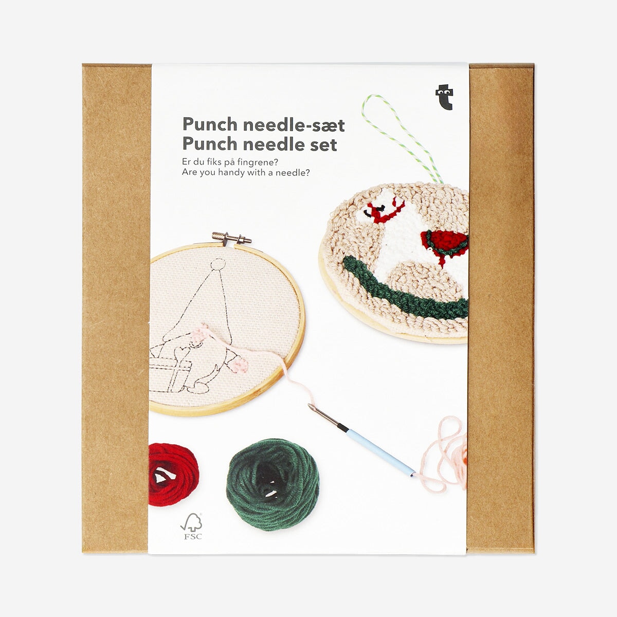Christmas punch needle set - 2 pcs Hobby Flying Tiger Copenhagen 