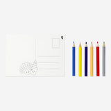 Set of 8 Colour-Your-Own Postcards by Flying Tiger Copenhagen for arts and crafts hobby activities.