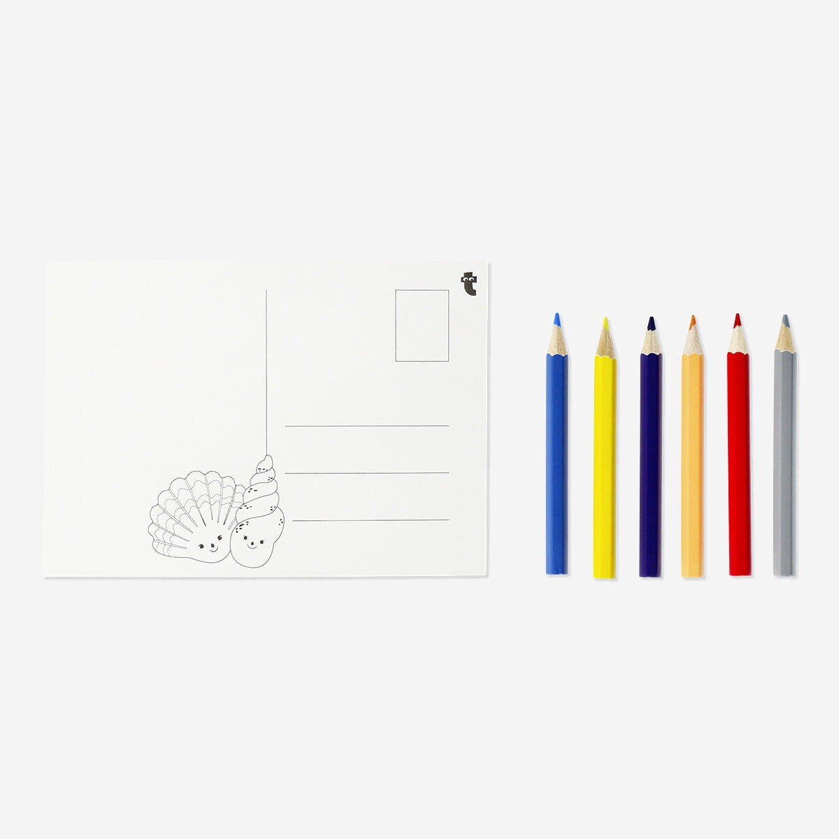 Set of 8 Colour-Your-Own Postcards by Flying Tiger Copenhagen for arts and crafts hobby activities.