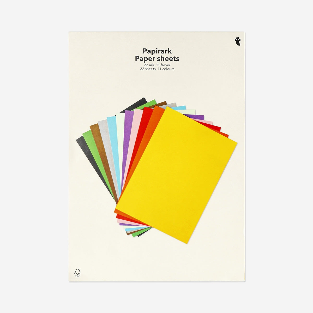 A4 sized coloured paper sheets for crafts, hobby supplies from Flying Tiger Copenhagen, in various vibrant colors.