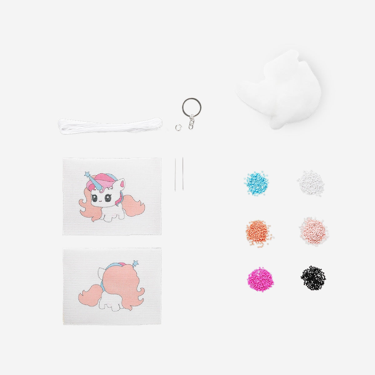 DIY beaded unicorn keyring Hobby Flying Tiger Copenhagen 
