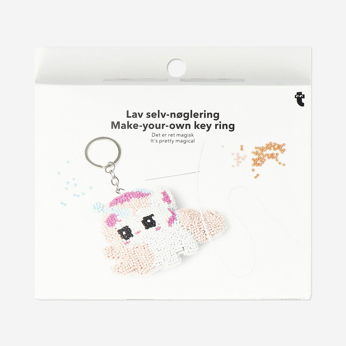 DIY beaded unicorn keyring Hobby Flying Tiger Copenhagen 