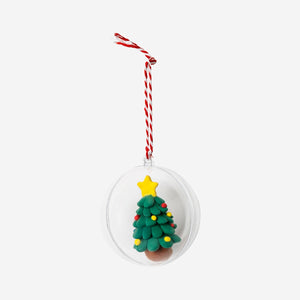 DIY Christmas bauble made with light clay, hobby craft by Flying Tiger Copenhagen, featuring a festive, handcrafted holiday decoration.