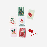 Set of DIY Christmas cards for crafting, featuring festive designs from Flying Tiger Copenhagen, perfect for holiday greeting projects.