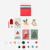 Flying Tiger Copenhagen DIY Christmas cards for hobbies, featuring colorful holiday-themed designs and craft materials.