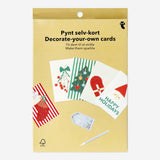 Set of DIY Christmas cards from Flying Tiger Copenhagen, featuring festive designs for holiday greeting projects.