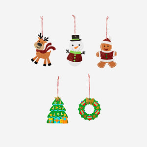 Set of 15 DIY Christmas foam figures for crafting, by Flying Tiger Copenhagen, featuring colorful holiday-themed shapes for holiday decor.