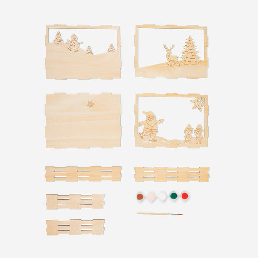 DIY joulu kohtaus maalilla