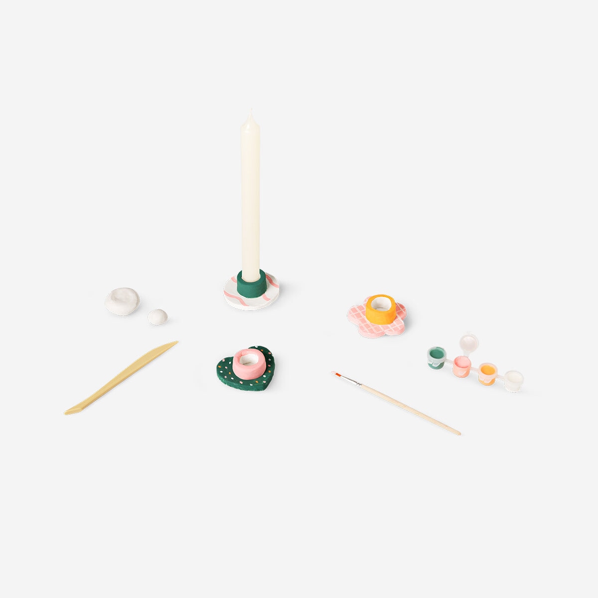 DIY clay candle holders hobby Flying Tiger Copenhagen 