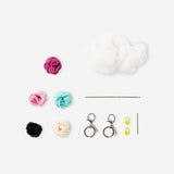Two DIY crochet keyrings from Flying Tiger Copenhagen, colorful handmade accessories for keys and bags.