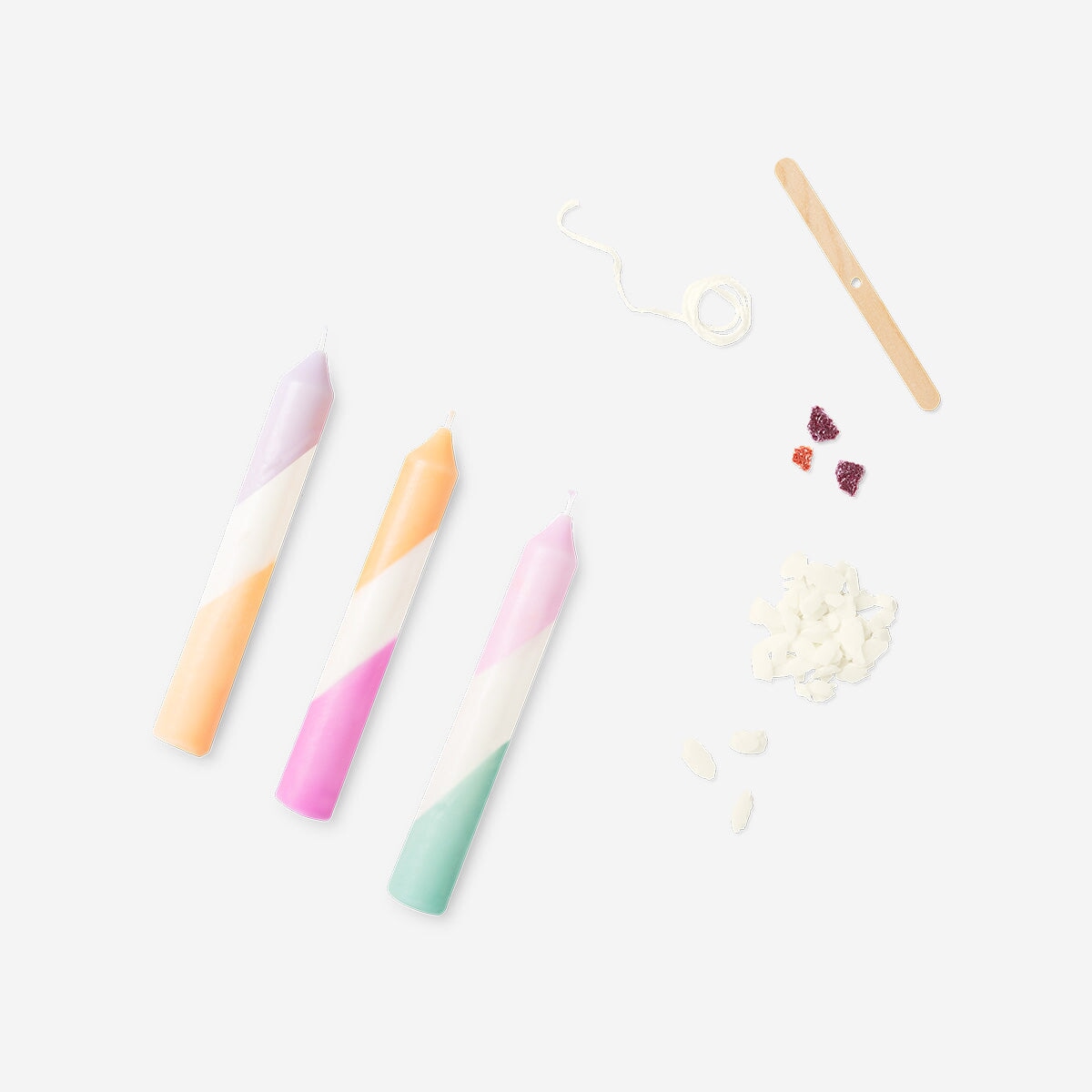 DIY dip dye candles - 3 pcs hobby Flying Tiger Copenhagen 