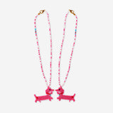 DIY glass bead necklaces - 2 pcs