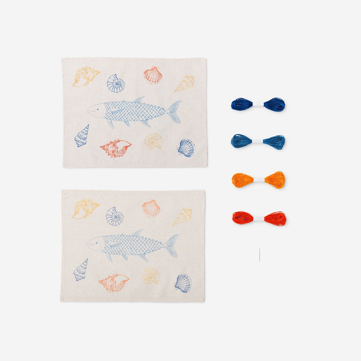 DIY ocean embroidery placemat Hobby Flying Tiger Copenhagen 