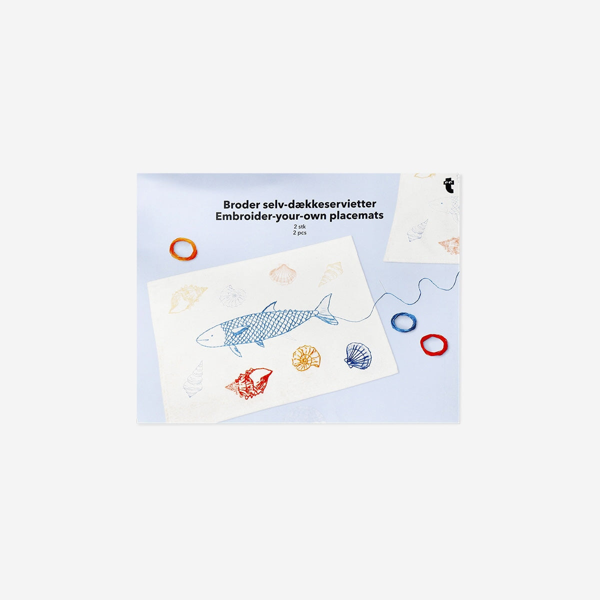 DIY ocean embroidery placemat Hobby Flying Tiger Copenhagen 