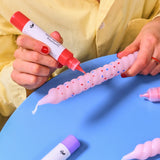 DIY painted candles - 3 pcs