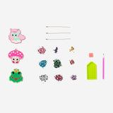 DIY rhinestone key rings - 3 pcs