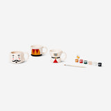 DIY stackable nutcracker mugs with paint - 3 pcs