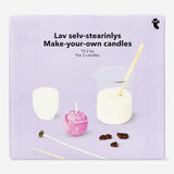 DIY Valentine's heart bubble candle set by Flying Tiger Copenhagen, featuring heart-shaped wax bubbles and candle-making supplies.